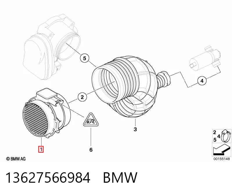 13627566984 BMW Датчик расхода воздуха