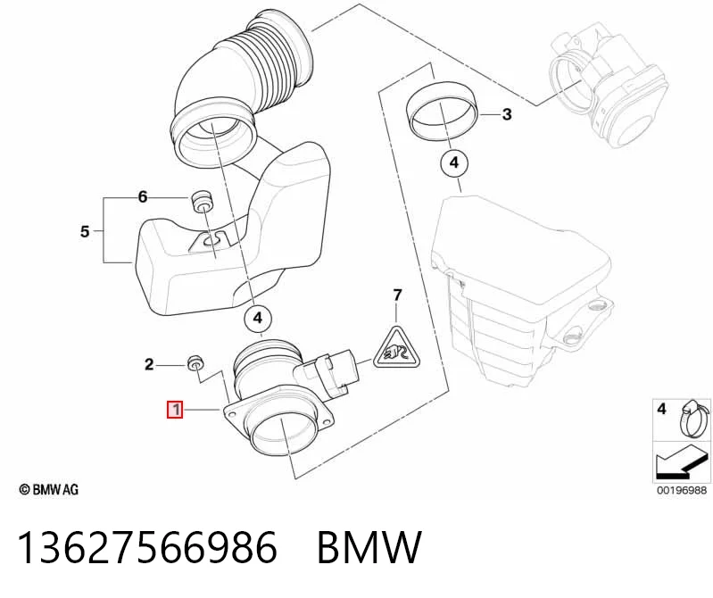 13627566986 BMW Датчик расхода воздуха