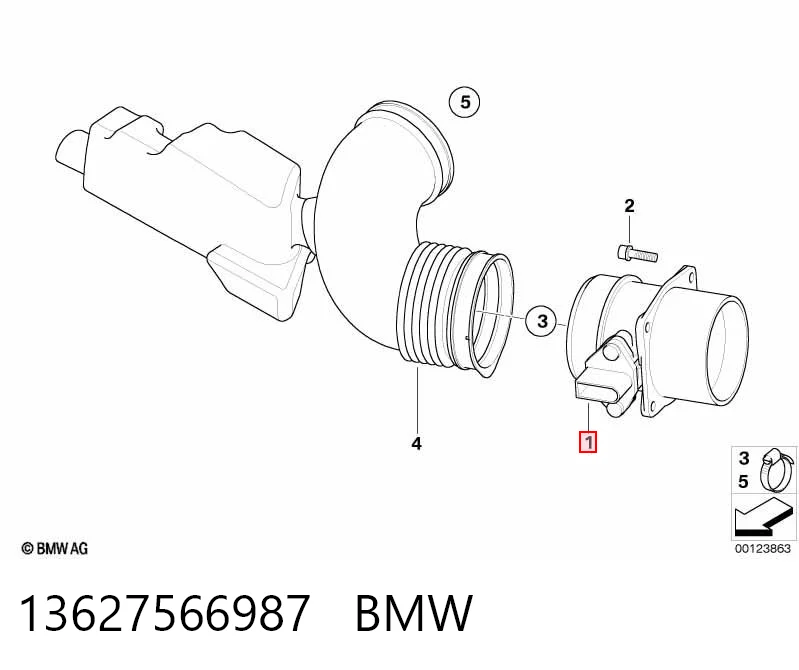 13627566987 BMW Датчик расхода воздуха