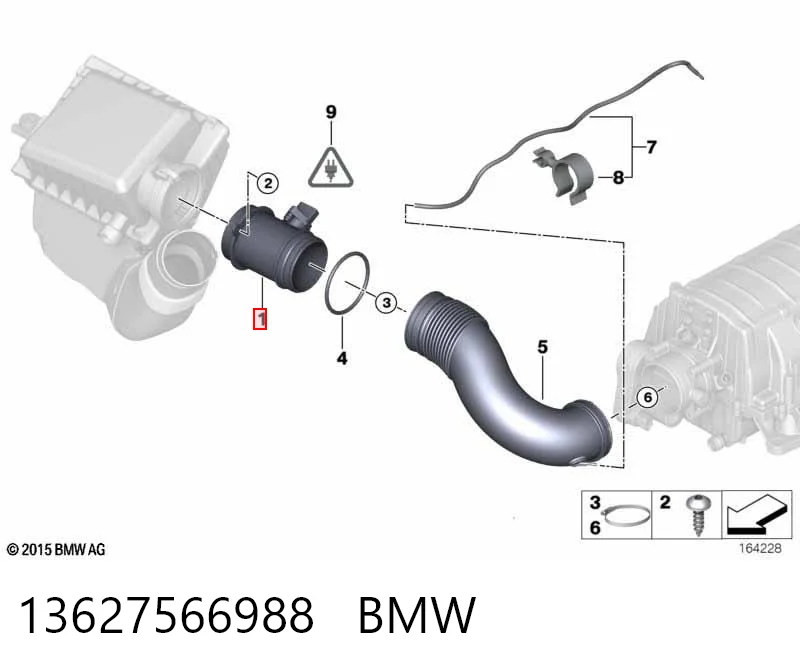 13627566988 BMW Датчик расхода воздуха