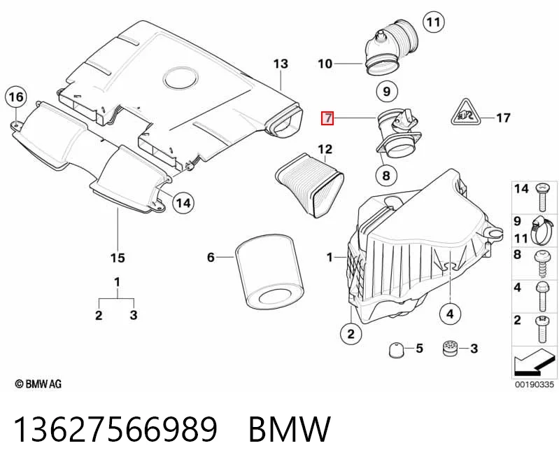 13627566989 BMW Датчик расхода воздуха