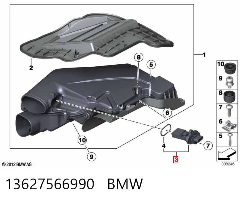 13627566990 BMW Датчик расхода воздуха