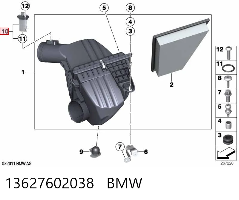13627602038 BMW Датчик расхода воздуха