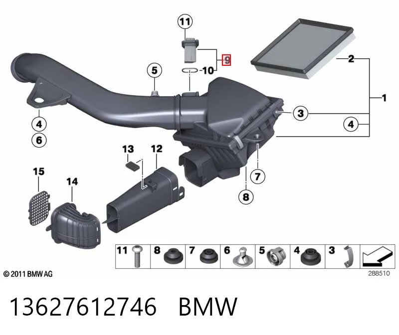 13627612746 BMW Датчик расхода воздуха
