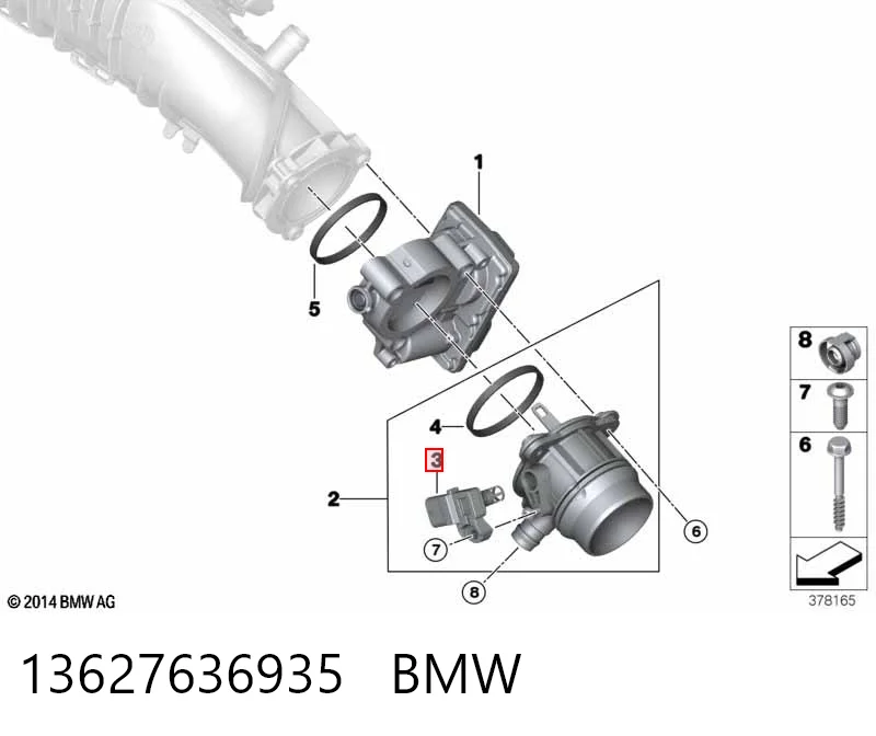 13627636935 BMW Датчик давления наддува турбины