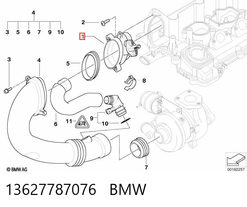 13627787076 BMW Датчик расхода воздуха