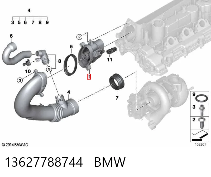 13627788744 BMW Датчик расхода воздуха