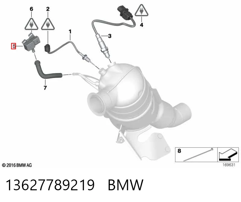 13627789219 BMW Датчик давления выхлопных газов