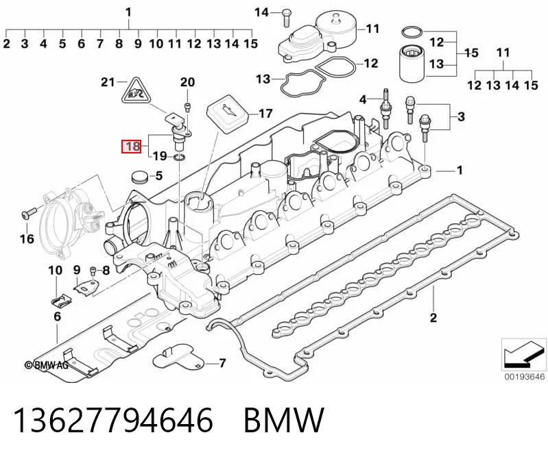 13627794646 BMW Датчик распределительного вала