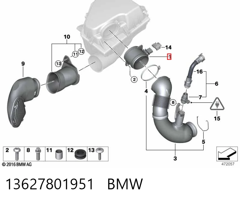 13627801951 BMW Датчик расхода воздуха