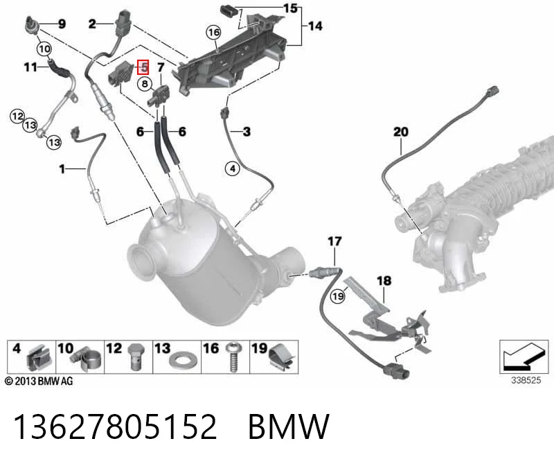 13627805152 BMW Датчик давления выхлопных газов