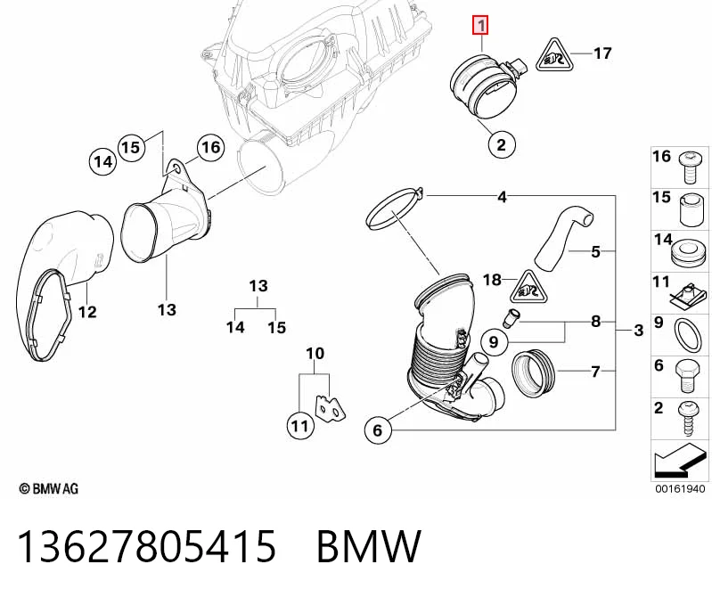 13627805415 BMW Датчик расхода воздуха