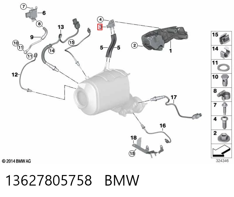 13627805758 BMW Датчик давления воздуха