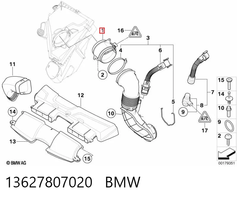 13627807020 BMW Датчик расхода воздуха
