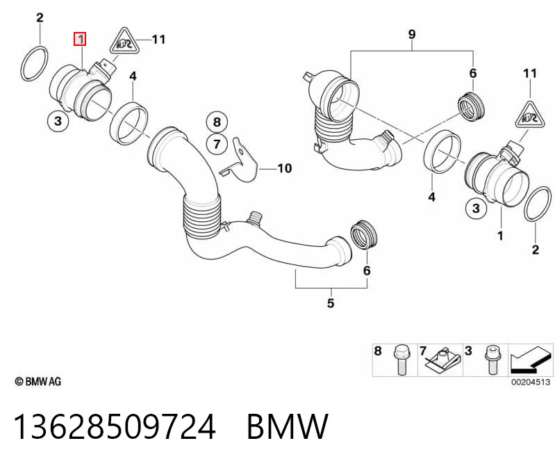 13628509724 BMW Датчик расхода воздуха