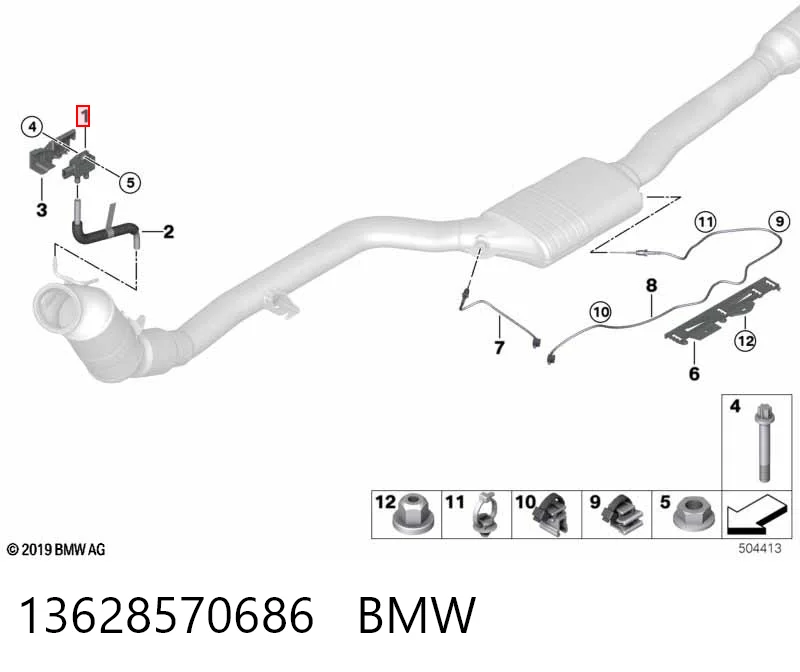 13628570686 BMW Датчик давления выхлопных газов