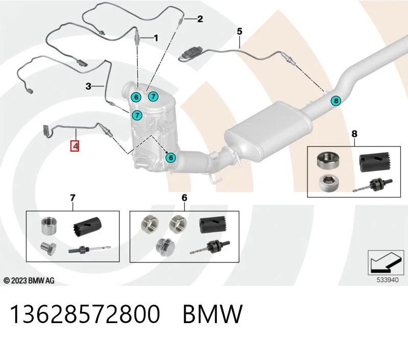 13628572800 BMW Лямбда-зонд, датчик кислорода до катализатора