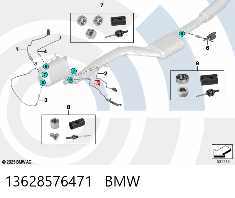 13628576471 BMW Датчик оксидов азота NOX передний
