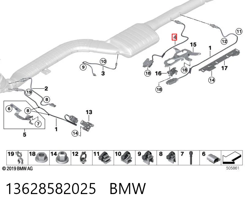 13628582025 BMW Датчик оксидов азота NOX