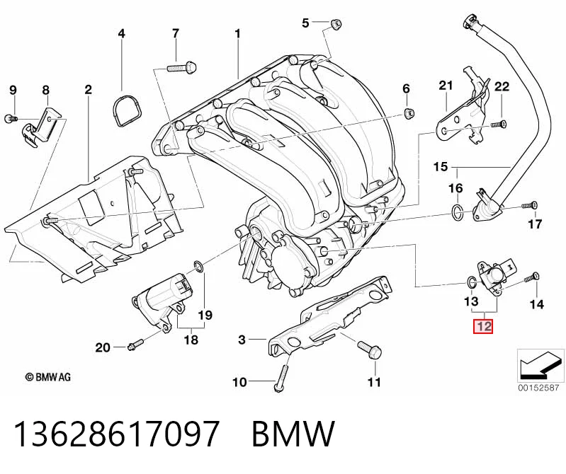 13628617097 BMW Датчик давления воздуха