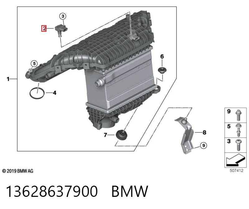 13628637900 BMW Датчик давления воздуха