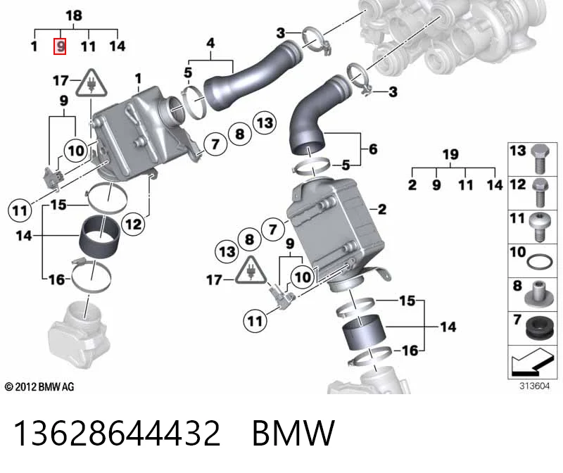 13628644432 BMW Датчик давления воздуха