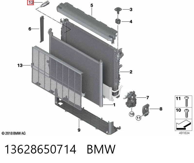13628650714 BMW Датчик радиатора