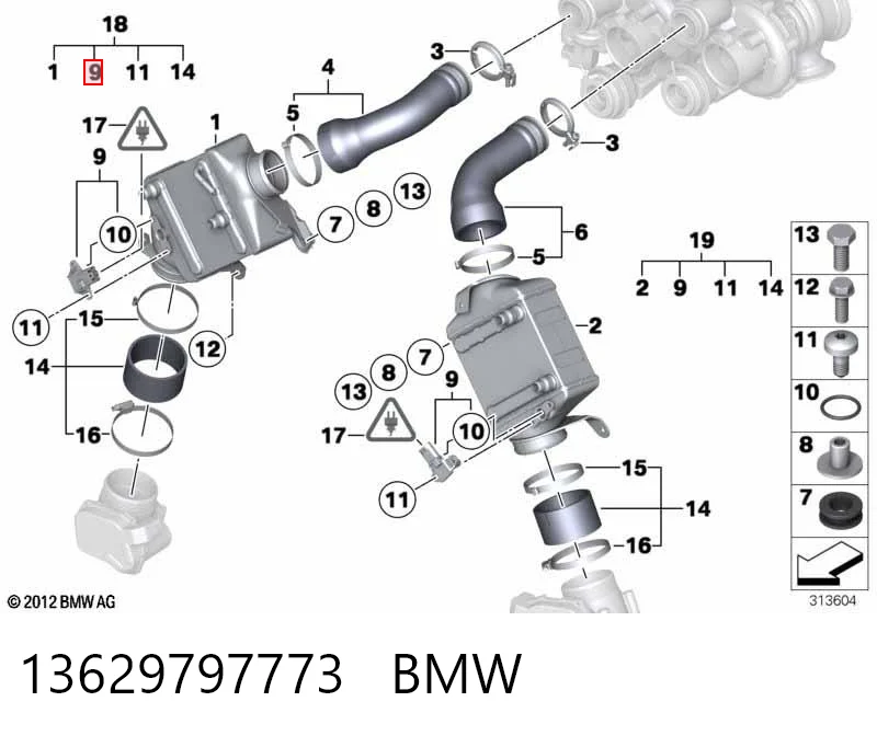 13629797773 BMW Датчик давления воздуха