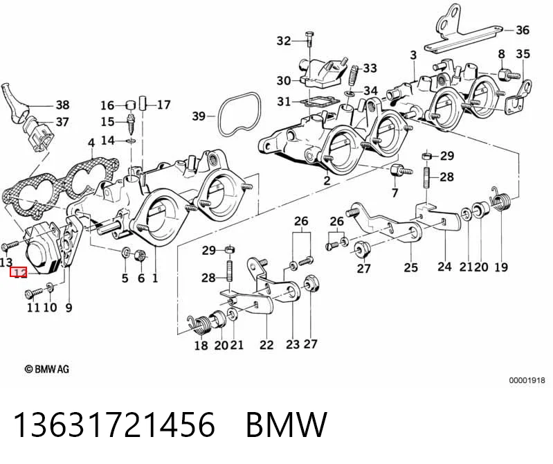 13631721456 BMW Датчик положения дроссельной заслонки