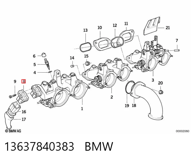 13637840383 BMW Датчик положения дроссельной заслонки