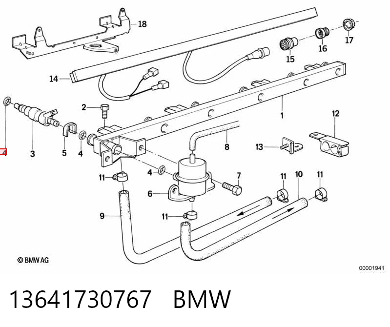 13641730767 BMW Кольцо форсунки инжектора посадочное