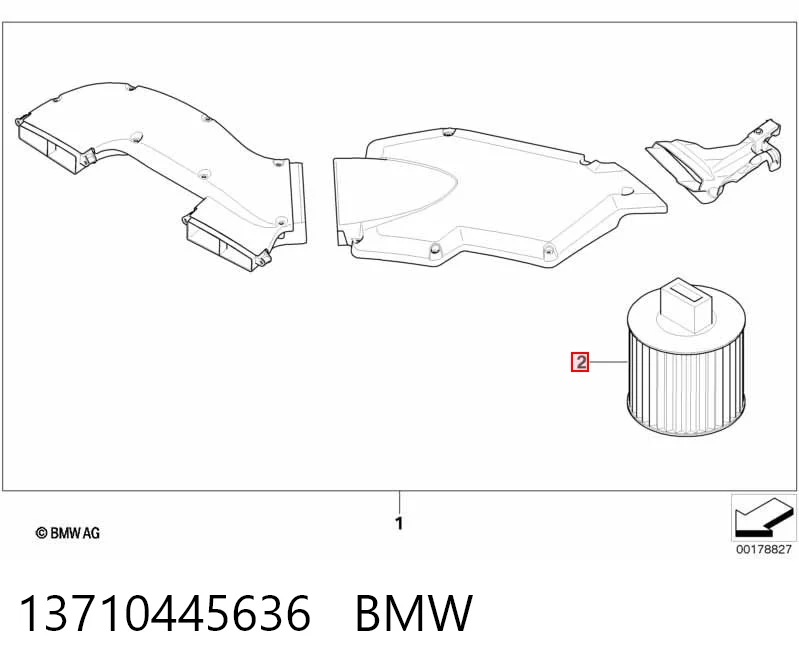 Фильтр воздушный BMW 13710445636