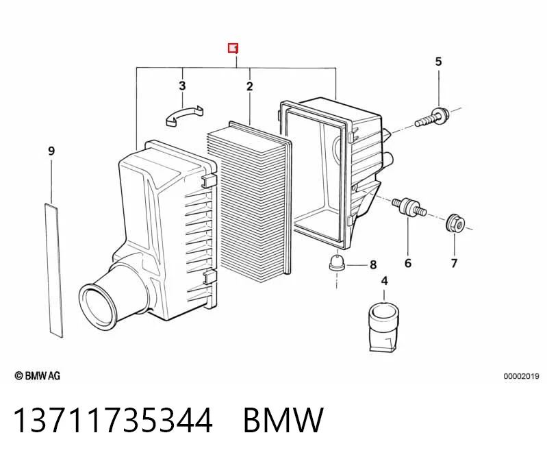 Коробка фильтра на BMW 5  E34