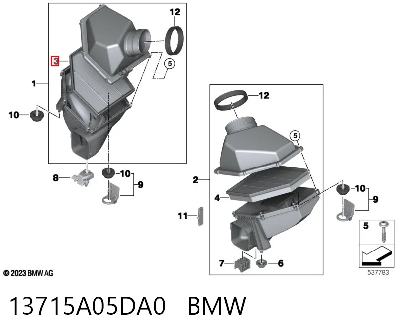Фильтр воздушный BMW 13715A05DA0
