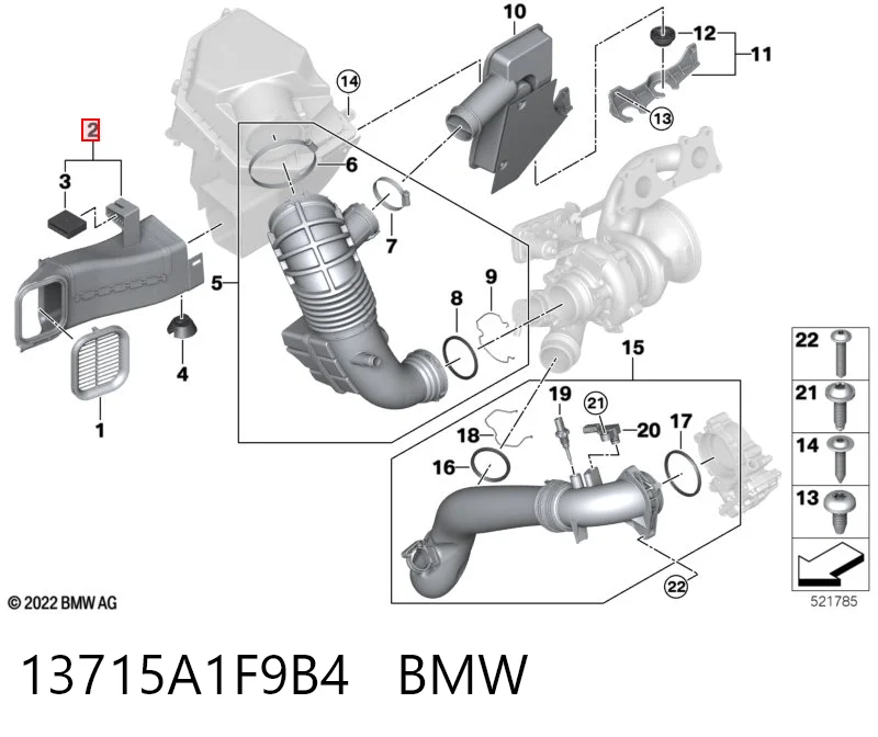 13715A1F9B4 BMW 