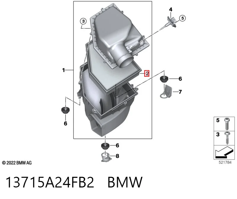 13715A24FB2 BMW Воздушный фильтр двигателя