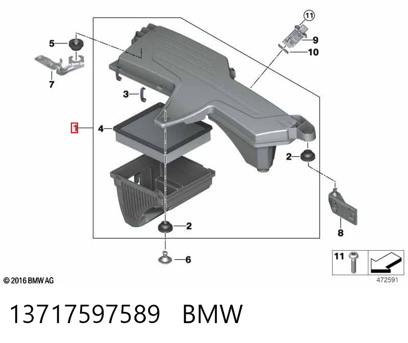 Коробка фильтра на BMW 2  F23