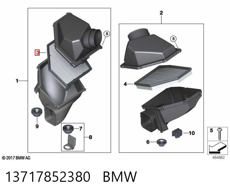 Фильтр воздушный BMW 13717852380
