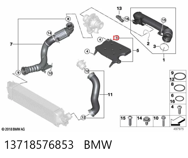 13718576853 BMW Уплотнительное кольцо, универсальное