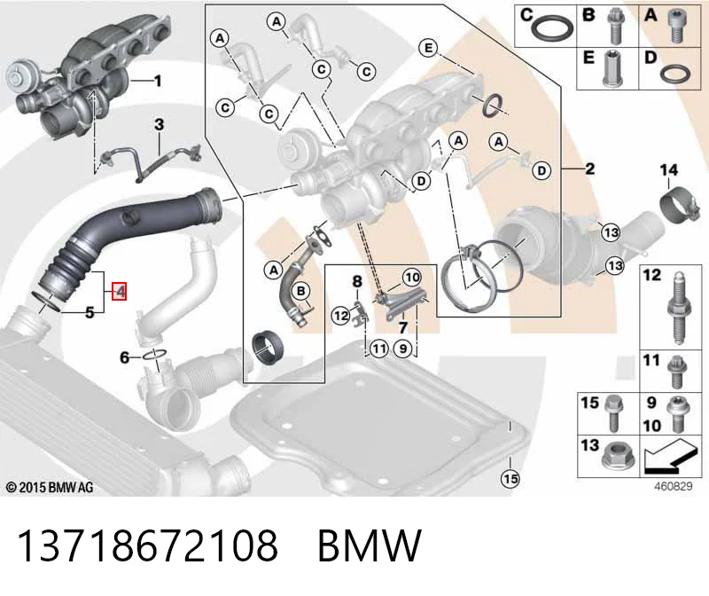 13718672108 BMW Патрубок интеркуллера