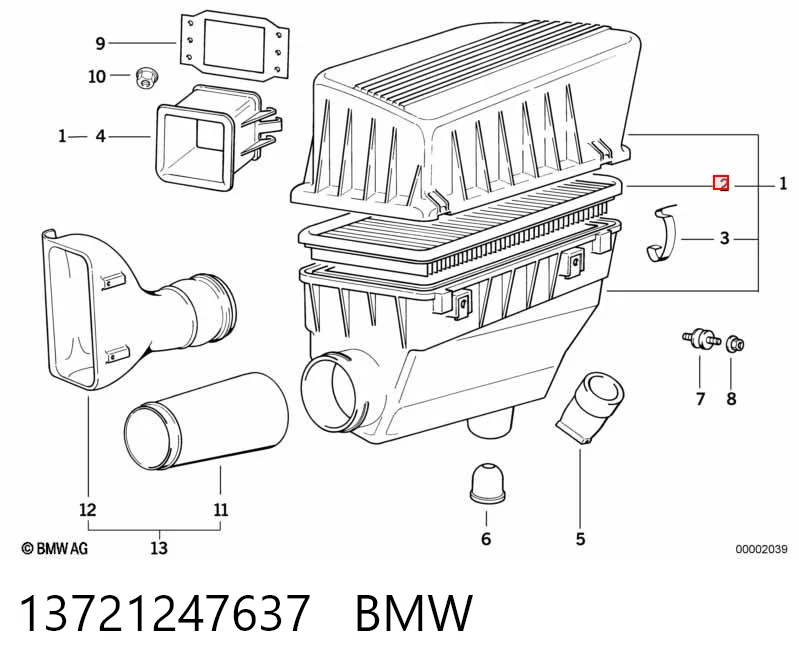 13721247637 BMW Воздушный фильтр двигателя