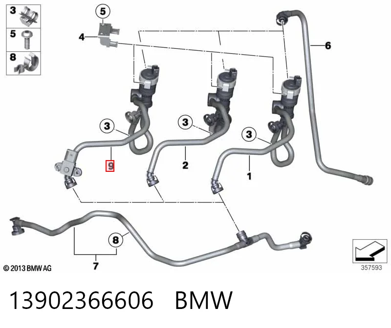 13902366606 BMW Клапан вентиляции газов топливного бака