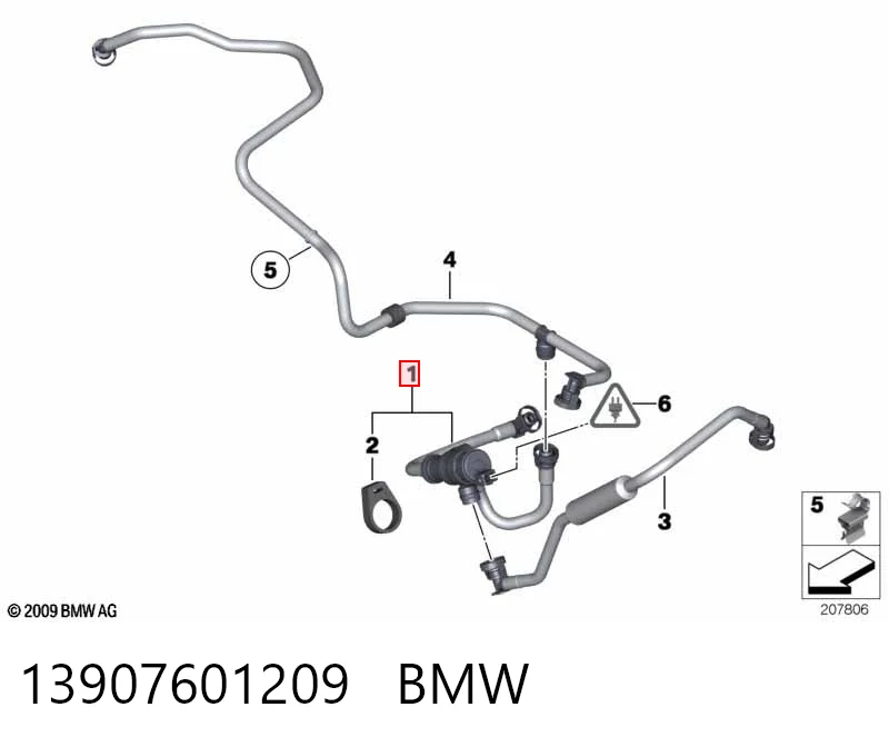 13907601209 BMW Клапан вентиляции газов топливного бака