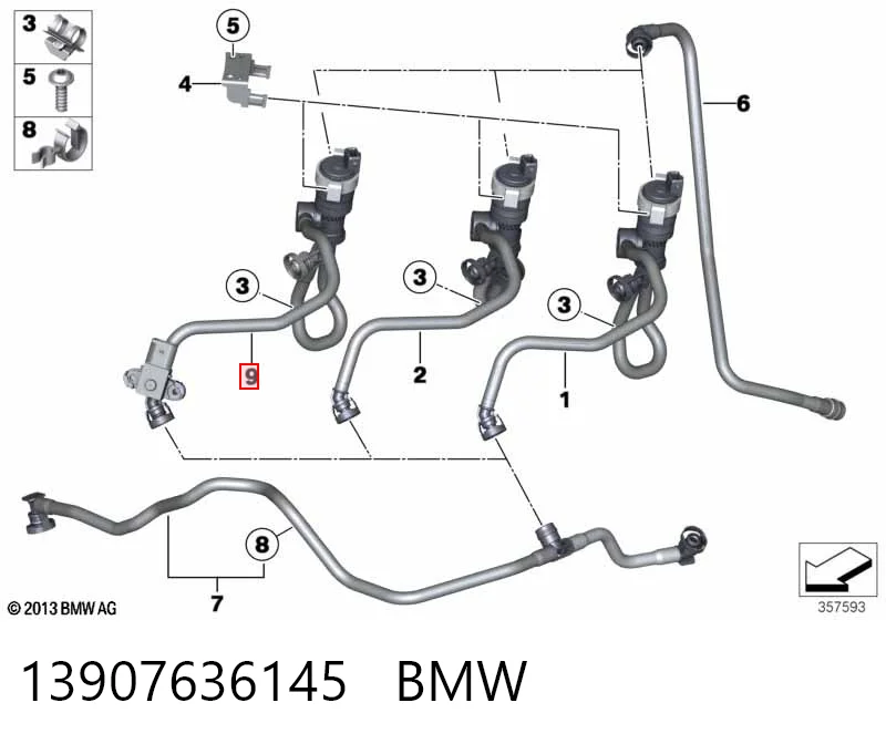 13907636145 BMW Клапан вентиляции газов топливного бака