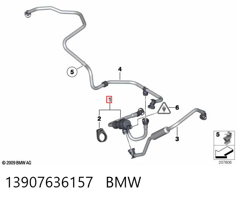 13907636157 BMW Клапан вентиляции газов топливного бака