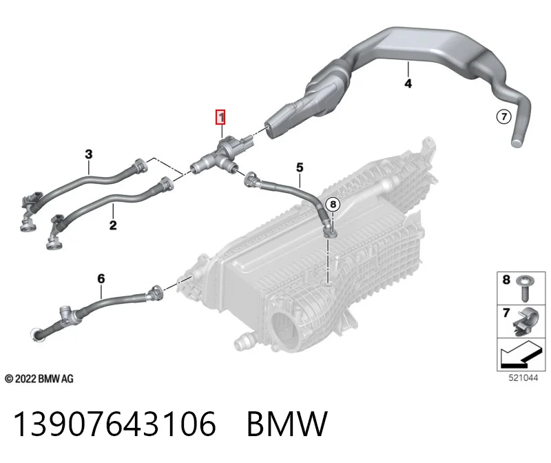 13907643106 BMW Клапан вентиляции газов топливного бака