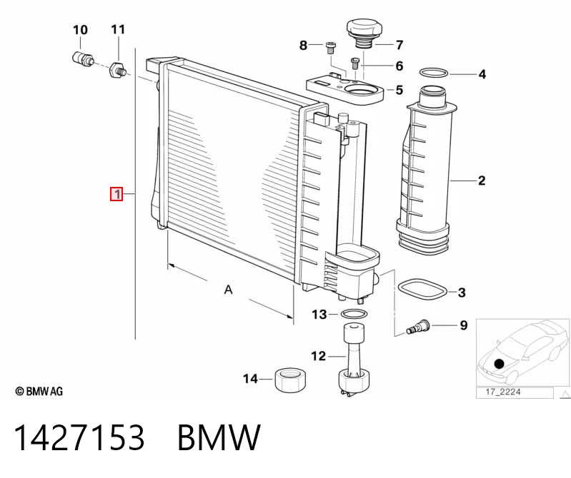 1427153 BMW Радиатор основной