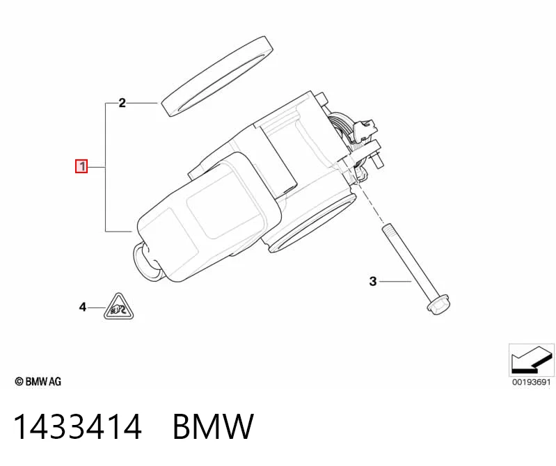 1433414 BMW Дроссельная заслонка