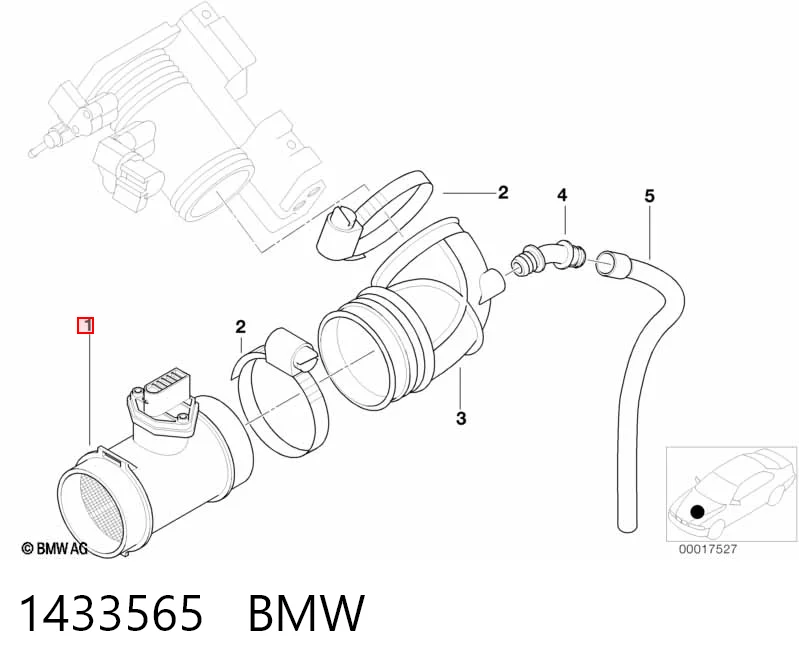 1433565 BMW Датчик расхода воздуха