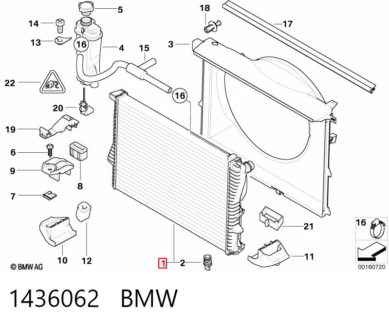 1436062 BMW Радиатор основной